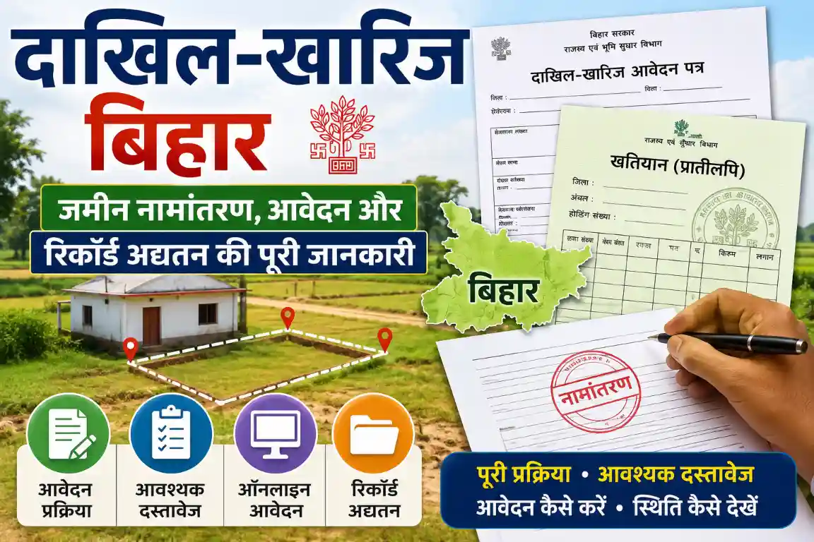 दाखिल-खारिज बिहार: जमीन नामांतरण, आवेदन और रिकॉर्ड अद्यतन की पूरी जानकारी